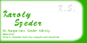 karoly szeder business card